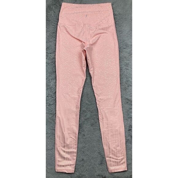 Electric yoga together bra and together leggings in blush and gold foil dot - Picture 11 of 13